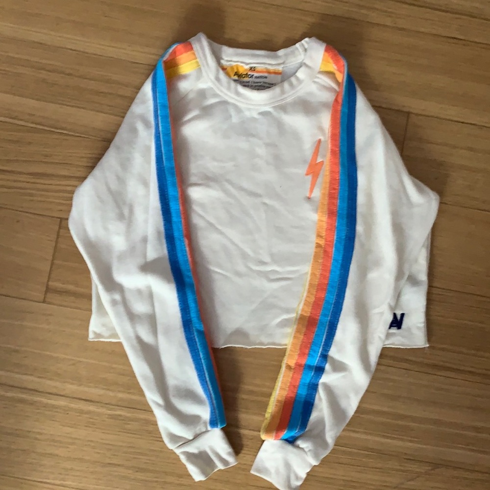 Off white five stripe aviator nation shirt